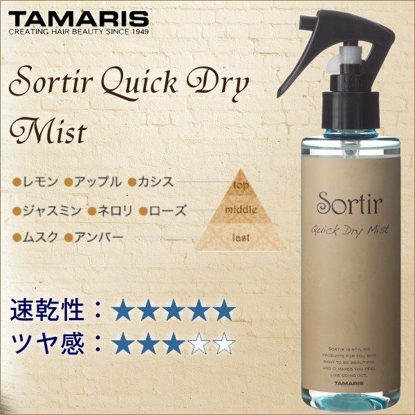 TAMARIS Sortir Quick Dry Mist タマリス ソルティール クイックドライミスト 200mL | サロン専用品通販 apish  mo.no