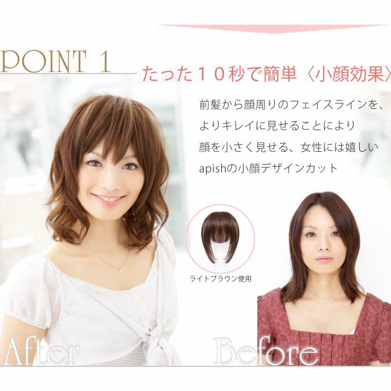 坂巻哲也プロデュース ヘアコサージュ前髪ウィッグ サイド有り ダークブラウン