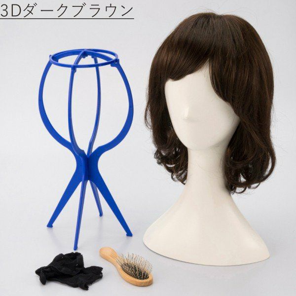 坂巻哲也 ヘアコサージュ フルウィッグ ナチュラルグレイスボブ 人毛 3Dダークブラウン