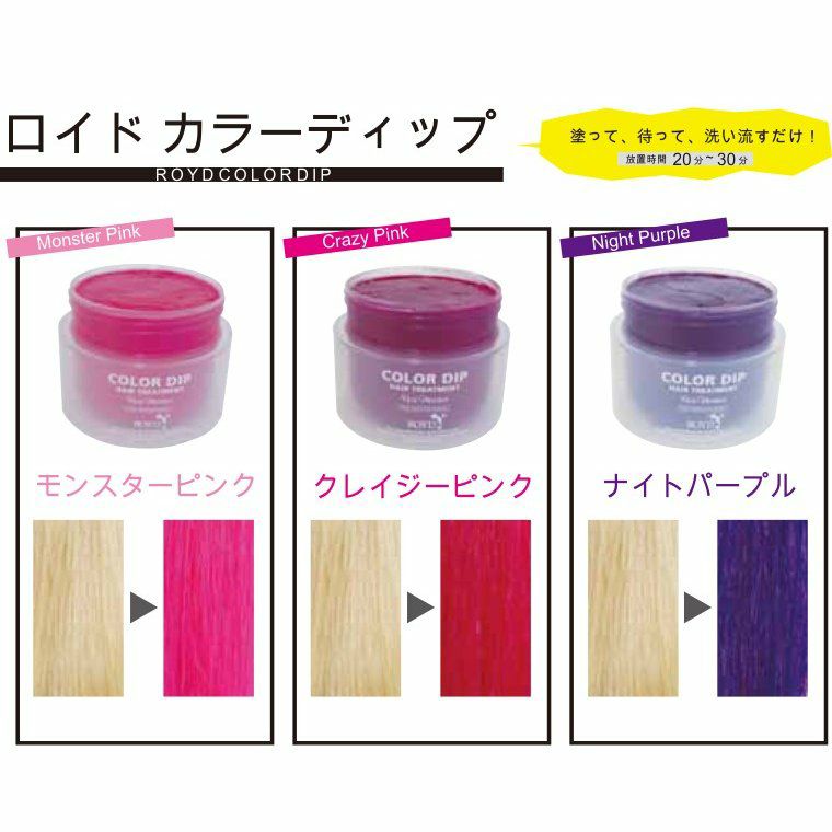 ロイド カラー ディップ ROYD COLOR DIP トリートメント 200g クレイジーピンク