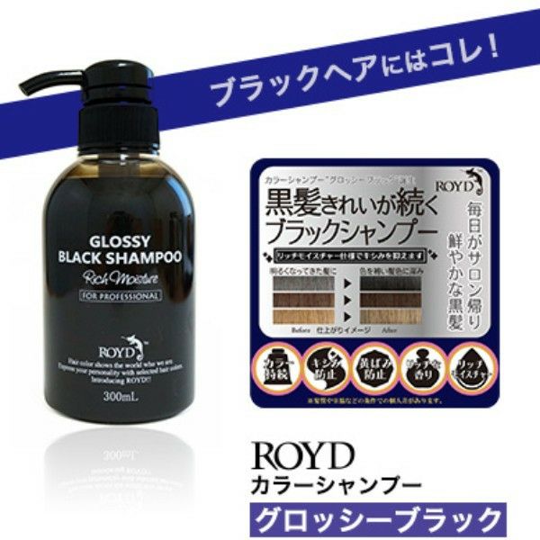 ROYD ロイド カラー シャンプー トリートメント 300ml グロッシーブラック | サロン専用品通販 apish mo.no