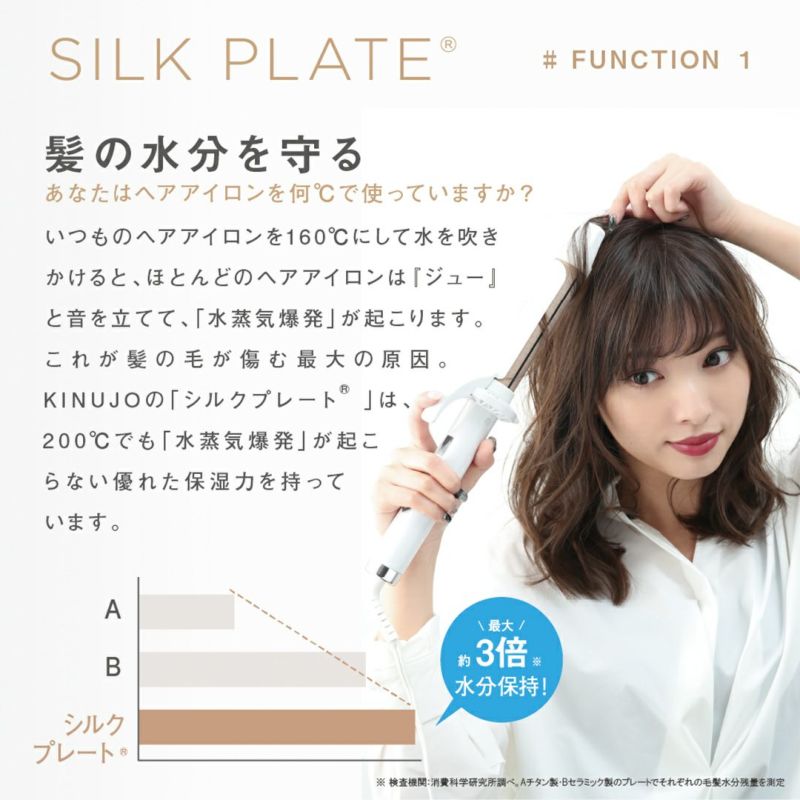 KINUJO Curl 絹女 カールアイロン 32mm | サロン専用品通販 apish mo.no